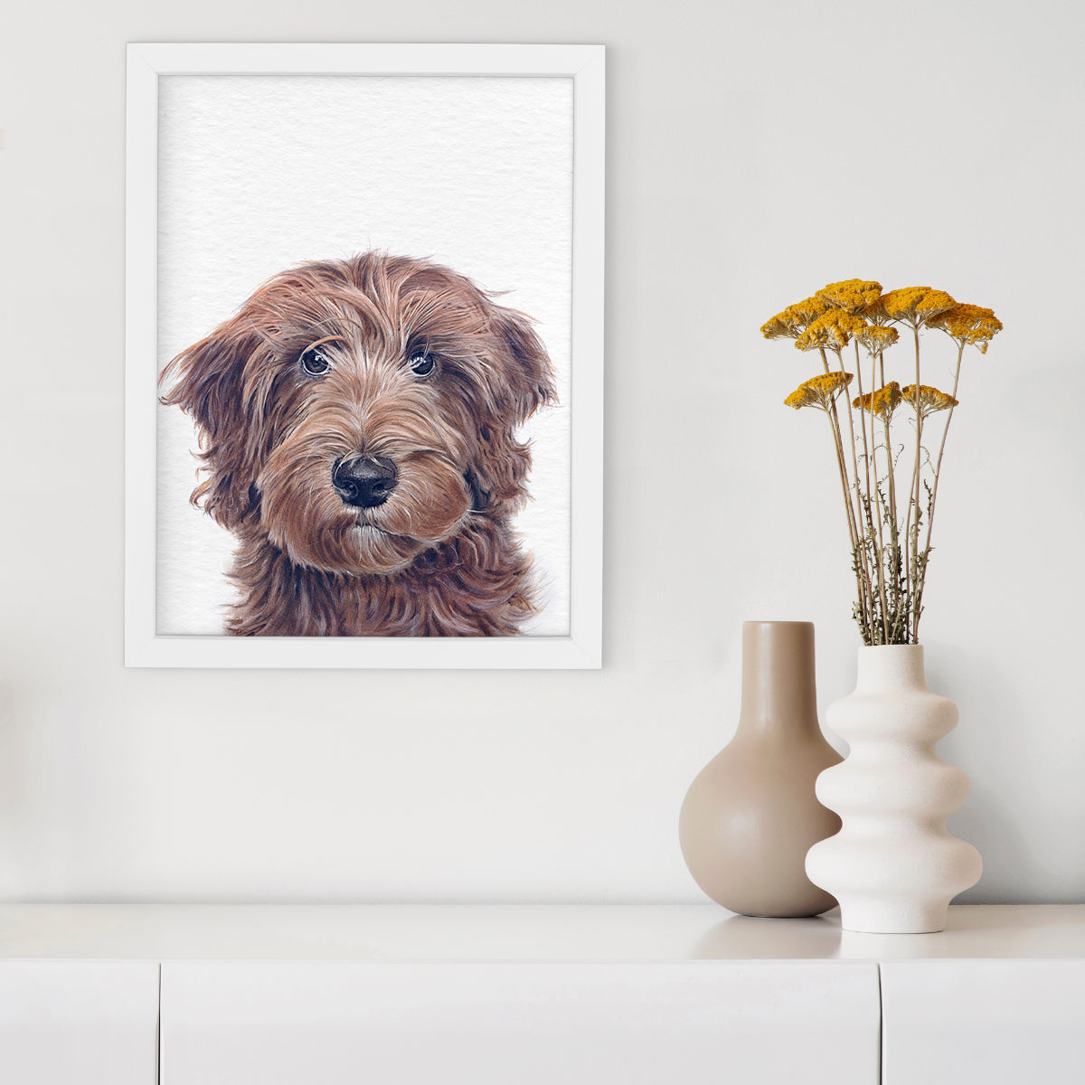 Peekaboo Custom Dog Portrait From Photo HAND Painted Art for Pet Lovers