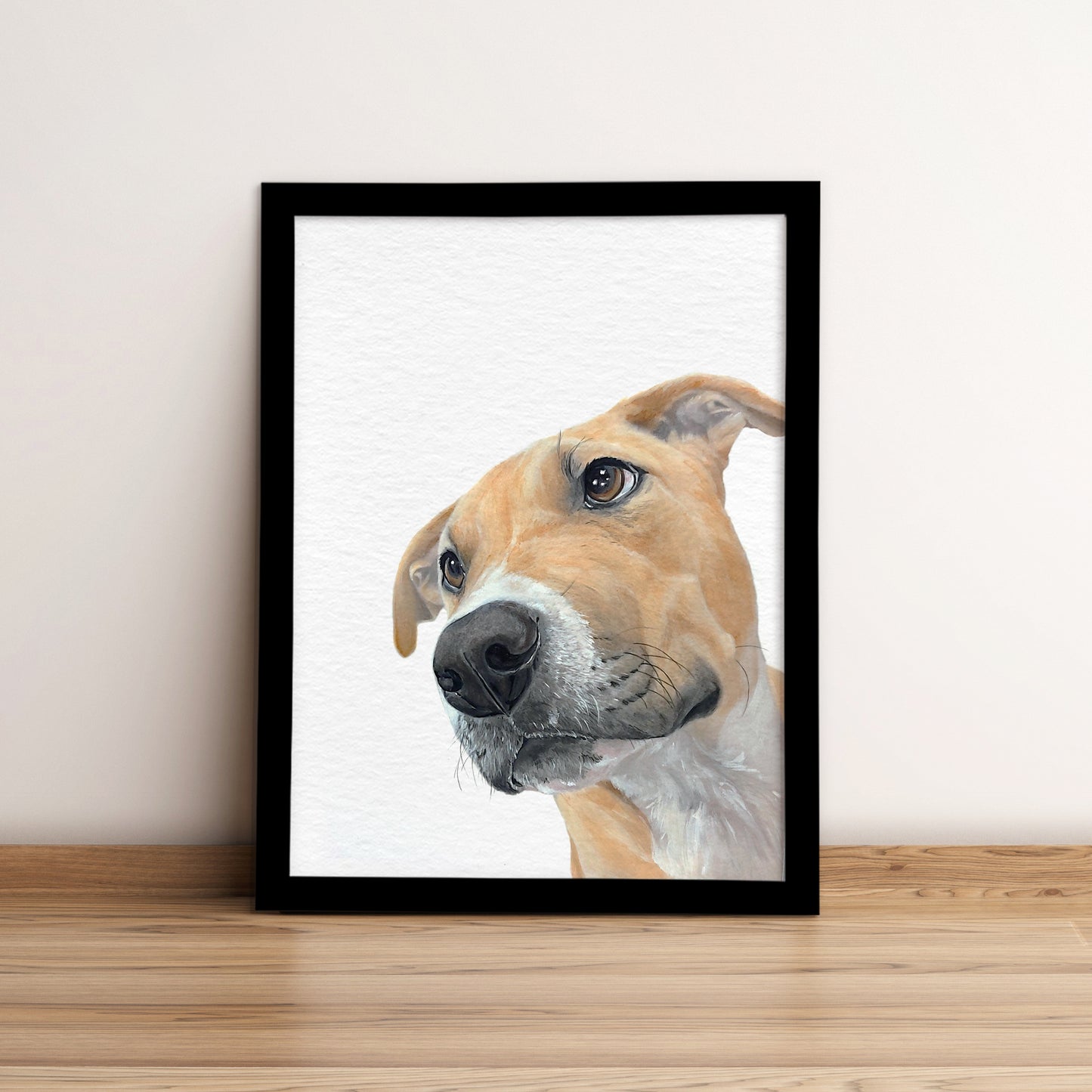 Corner Custom Pet Portrait From Photo HAND Painted Art for Your Furry Friend
