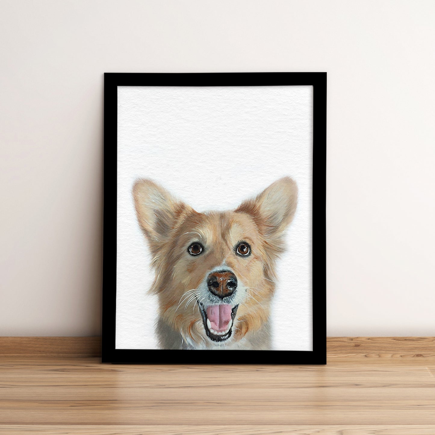 Peekaboo Custom Dog Portrait From Photo HAND Painted Art for Pet Lovers