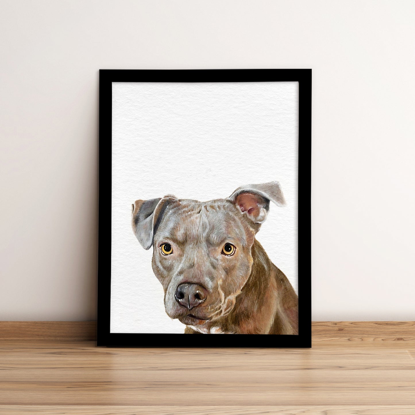 Custom Dog Portrait From Photo Corner Peekaboo Watercolor Hand Painting Original Artwork