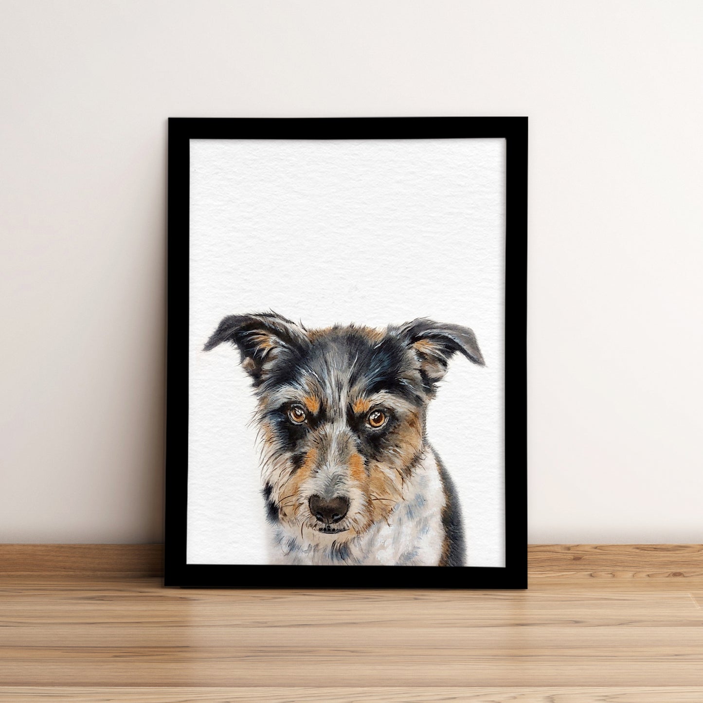 Peekaboo Custom Dog Portrait From Photo HAND Painted Art for Pet Lovers