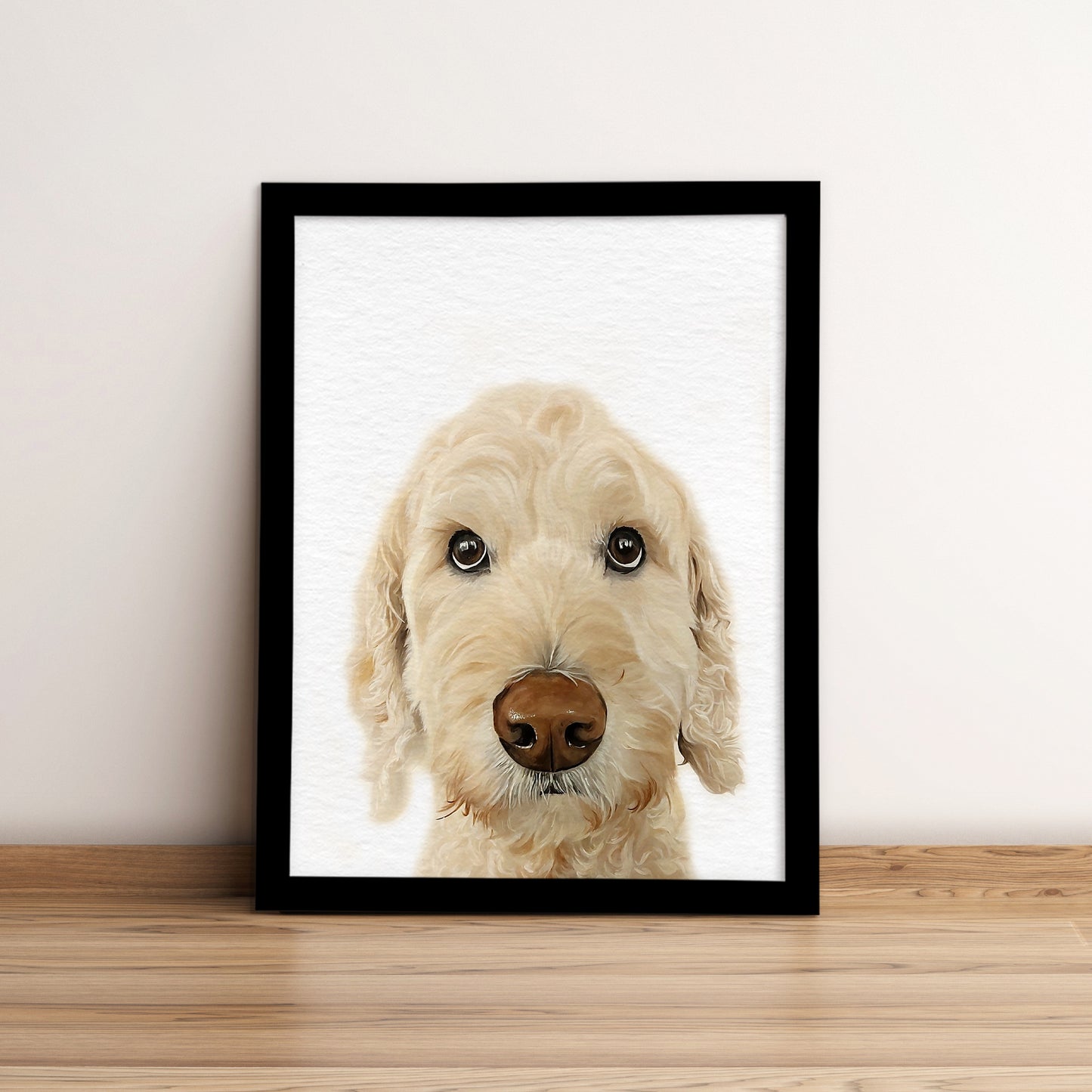 Peekaboo Custom Dog Portrait From Photo HAND Painted Art for Pet Lovers