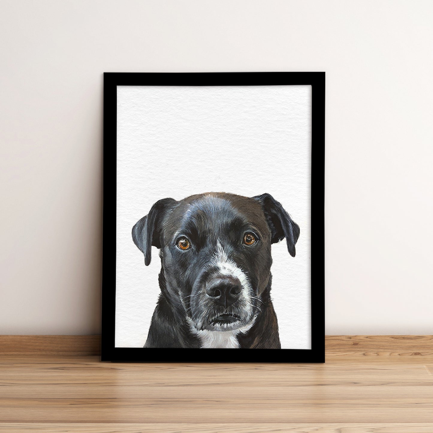 Peekaboo Custom Dog Portrait From Photo HAND Painted Art for Pet Lovers