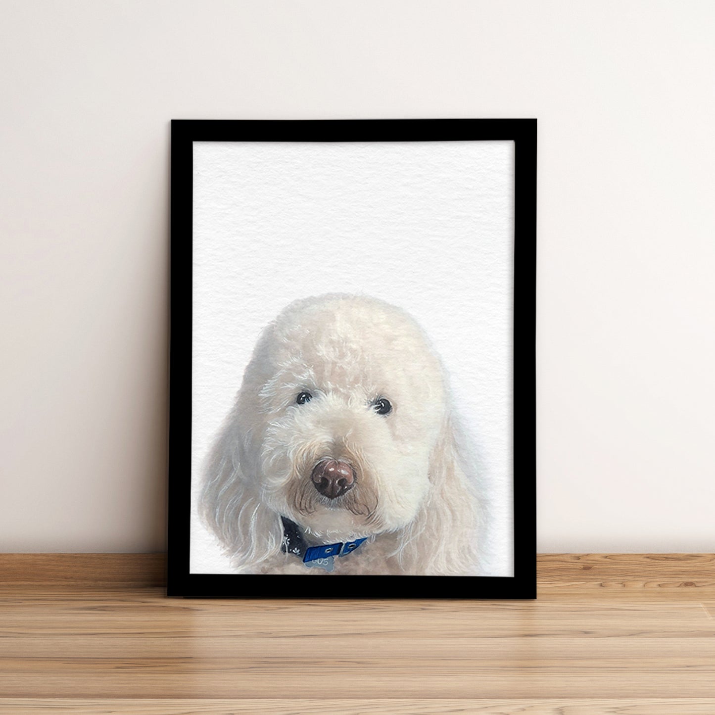 Peekaboo Custom Dog Portrait From Photo HAND Painted Art for Pet Lovers