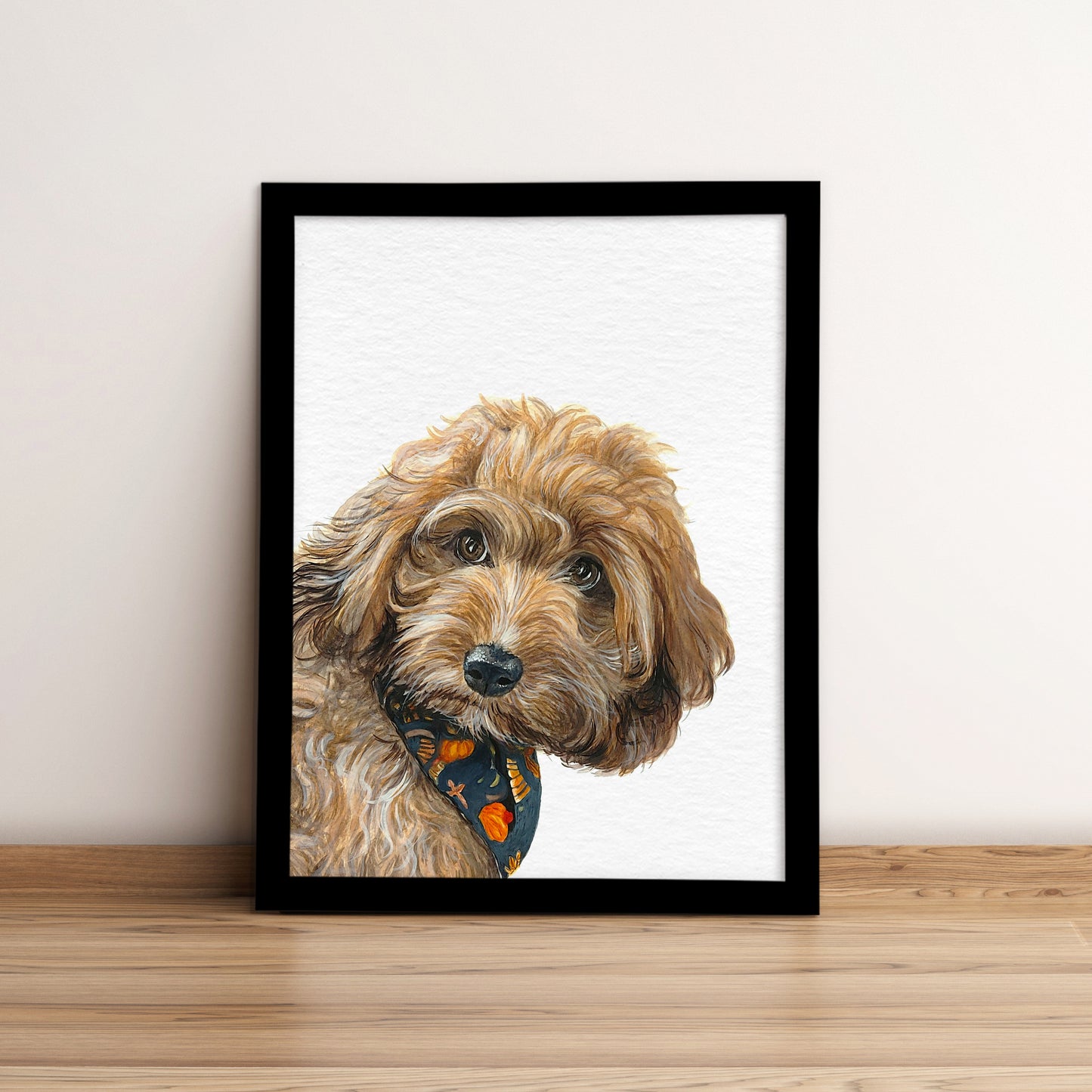 Corner Custom Pet Portrait From Photo HAND Painted Art for Your Furry Friend