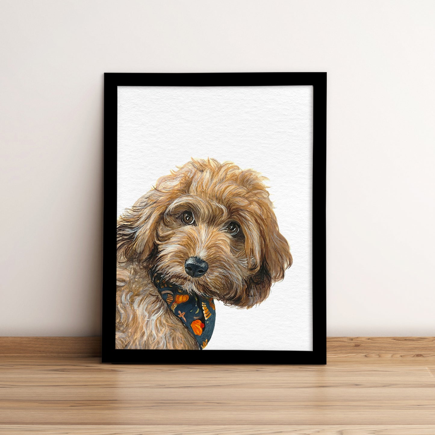 Custom Dog Portrait From Photo Corner Peekaboo Watercolor Hand Painting Original Artwork