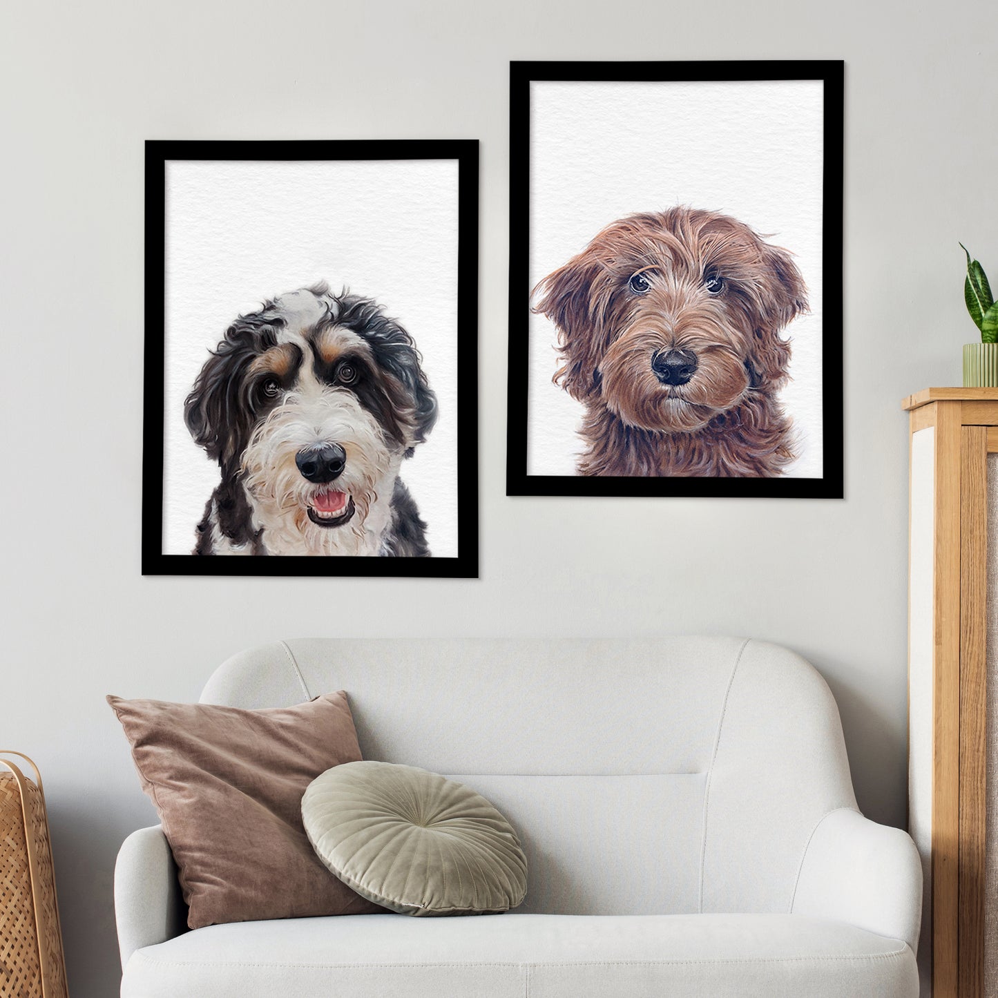 Peekaboo Custom Dog Portrait From Photo HAND Painted Art for Pet Lovers