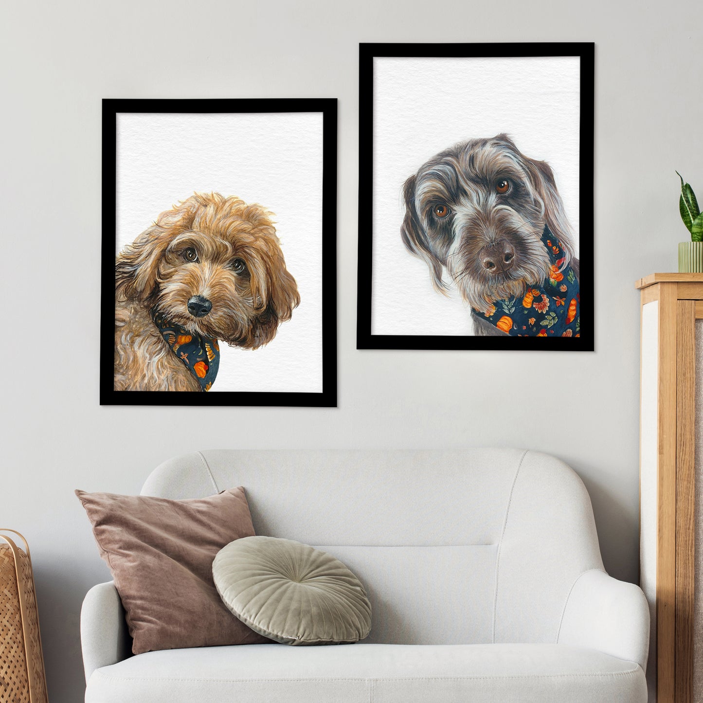 Custom Dog Portrait From Photo Corner Peekaboo Watercolor Hand Painting Original Artwork