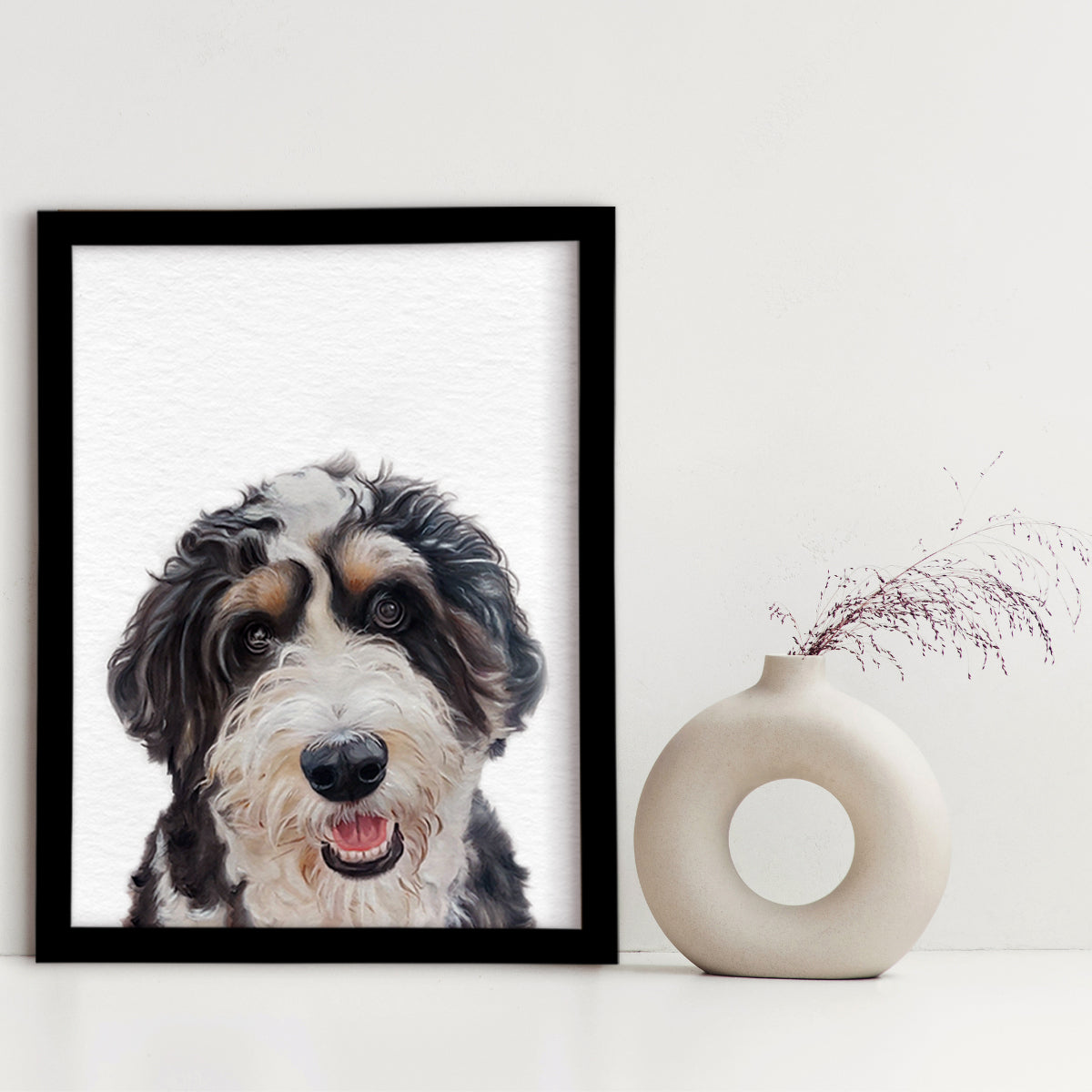 Peekaboo Custom Dog Portrait From Photo HAND Painted Art for Pet Lovers