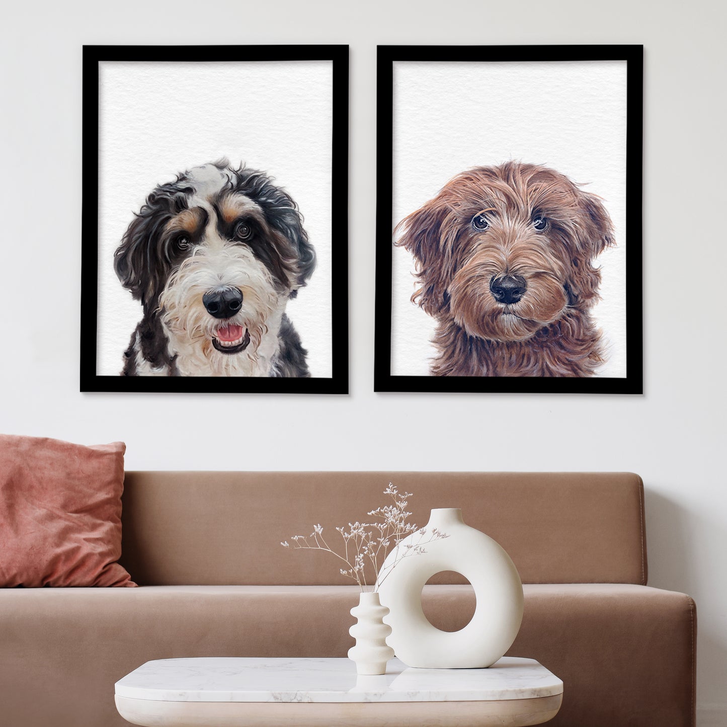 Peekaboo Custom Dog Portrait From Photo HAND Painted Art for Pet Lovers