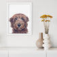 Peekaboo Custom Dog Portrait From Photo HAND Painted Art for Pet Lovers