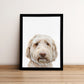 Peekaboo Custom Dog Portrait From Photo HAND Painted Art for Pet Lovers