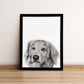 Peekaboo Custom Dog Portrait From Photo HAND Painted Art for Pet Lovers