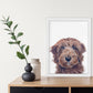 Peekaboo Custom Dog Portrait From Photo HAND Painted Art for Pet Lovers